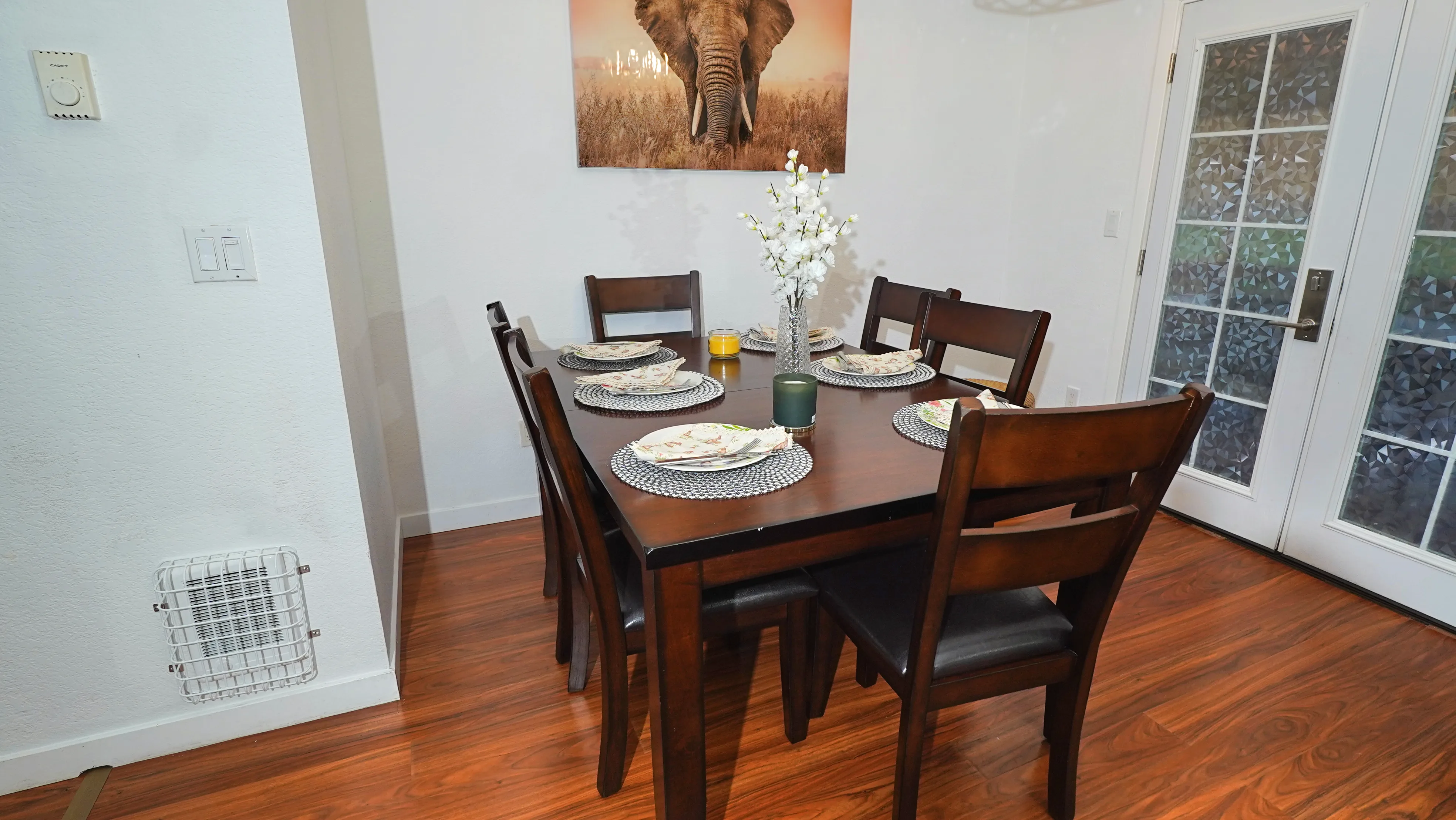 Dining area with french doors