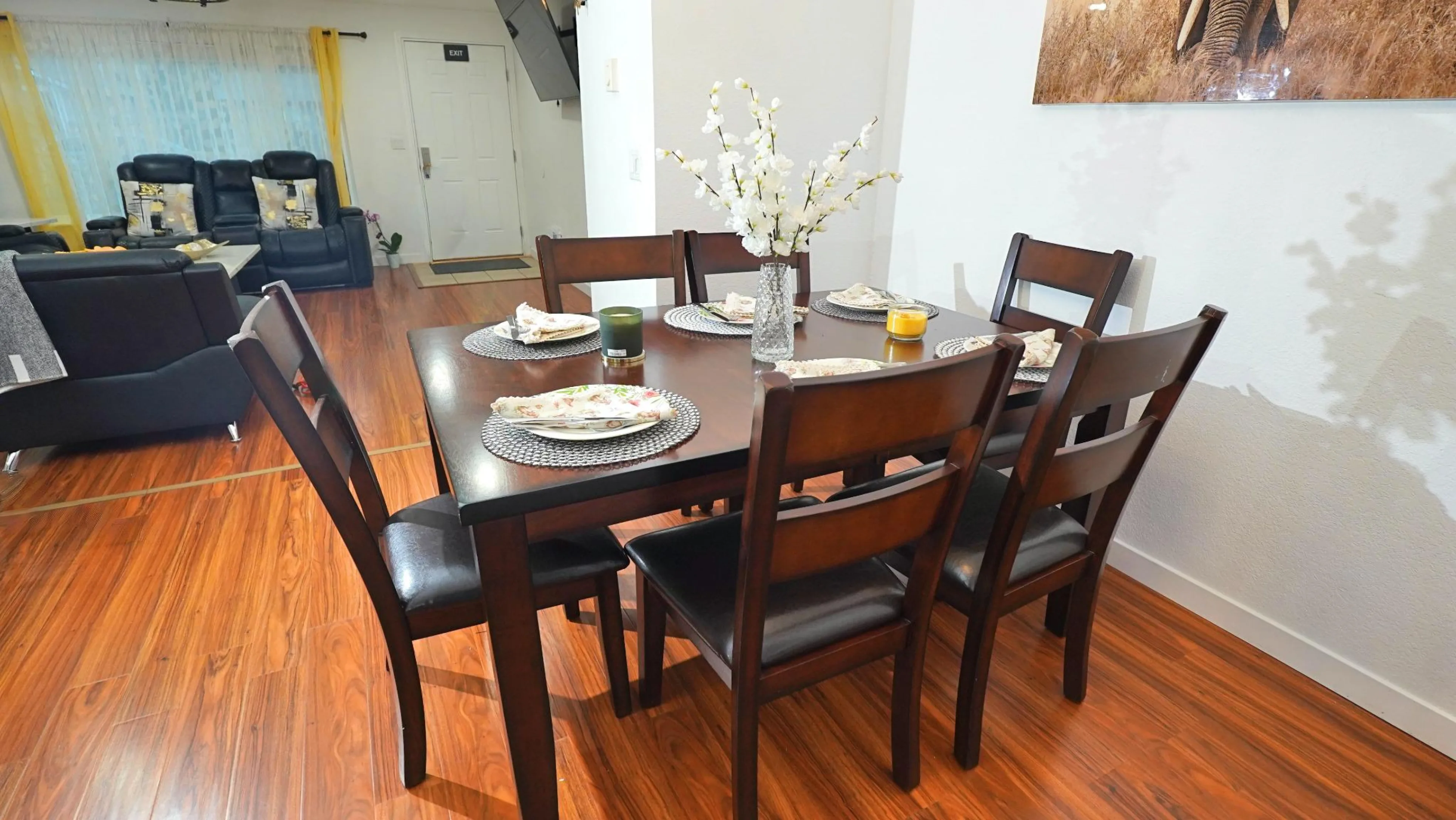 Dining and living area