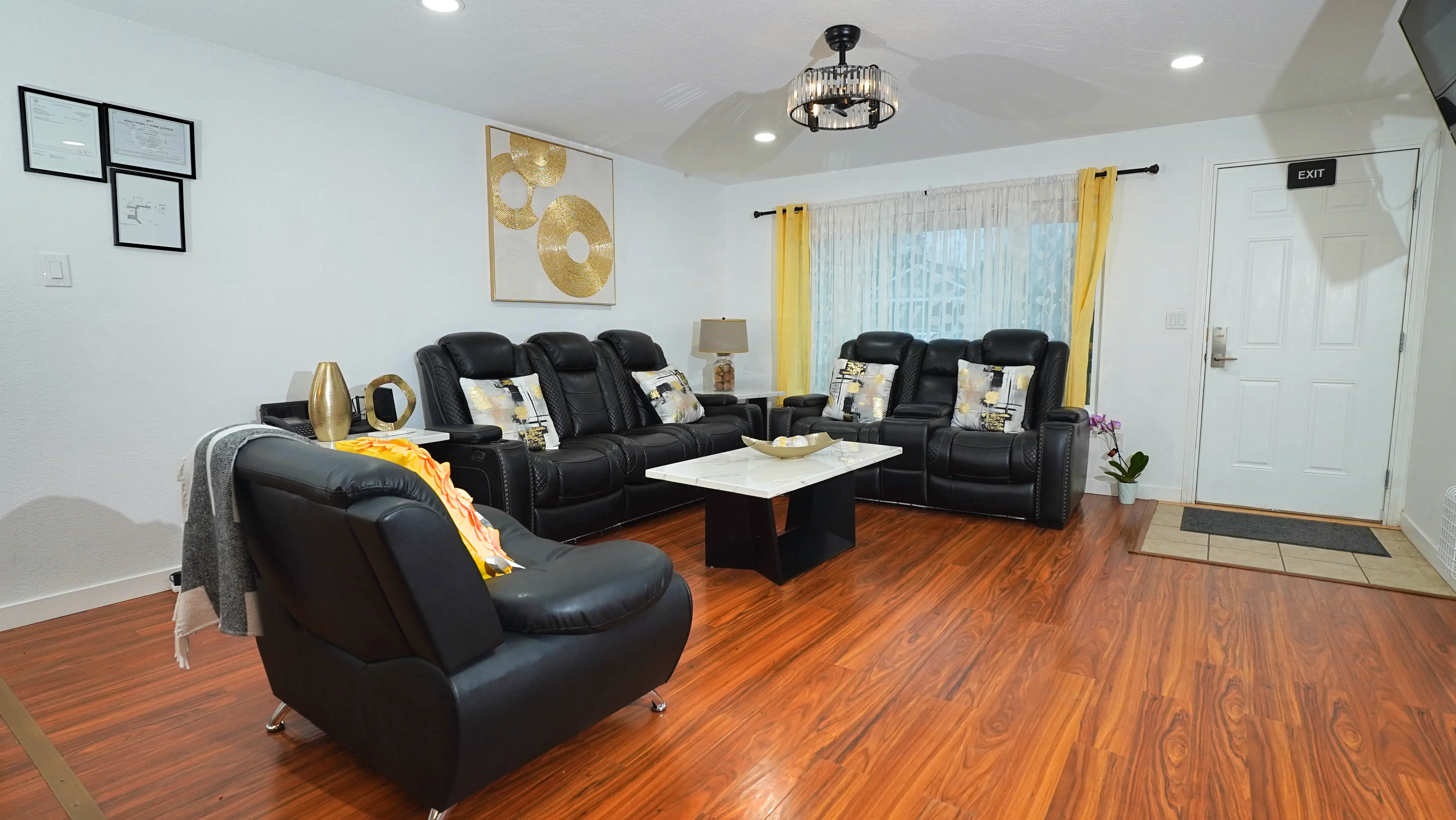 Living room and entryway