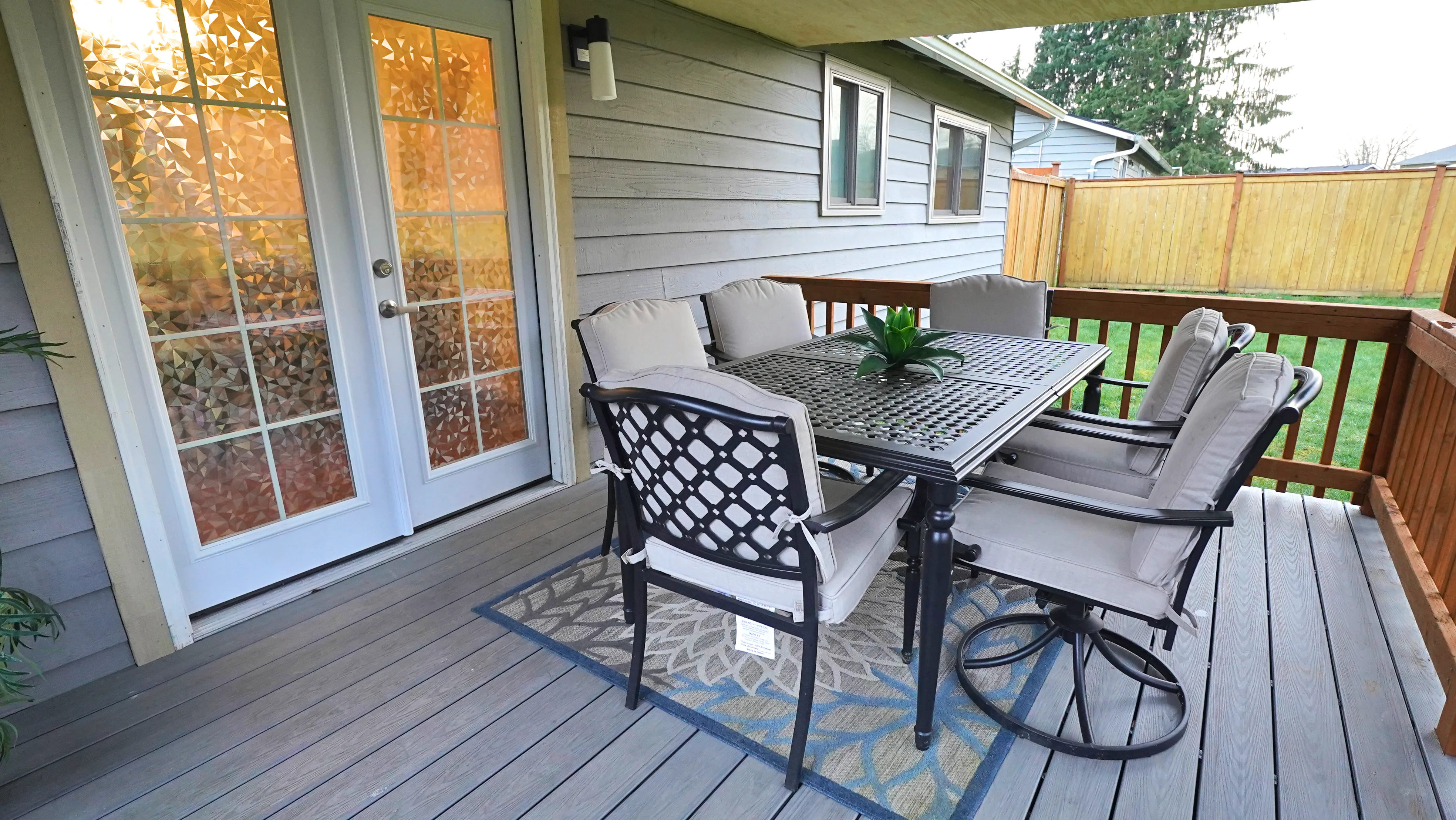 Outdoor patio dining area